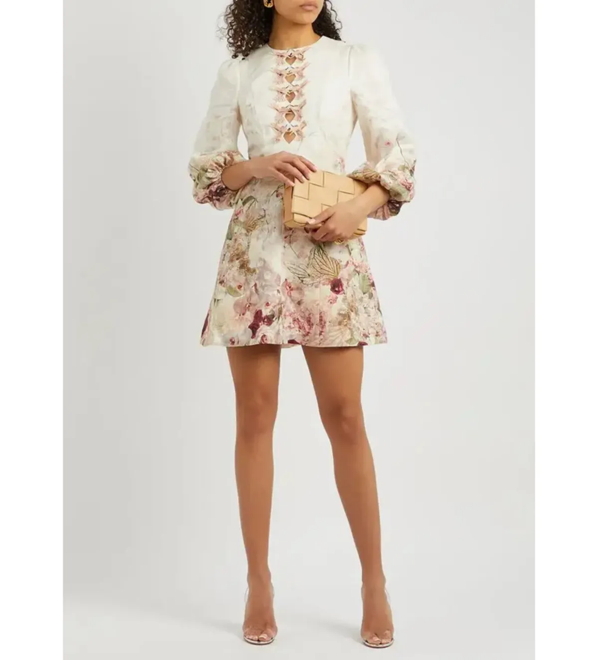Zimmermann Dancer Hammingbird Linen Mini Dress Ivory Size 3/Au 14 - Image 1
