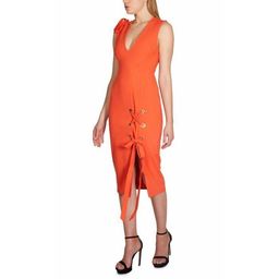 Rebecca Vallance Martinique Midi Dress in Tangello Size 6 for rent on The Volte - image 2