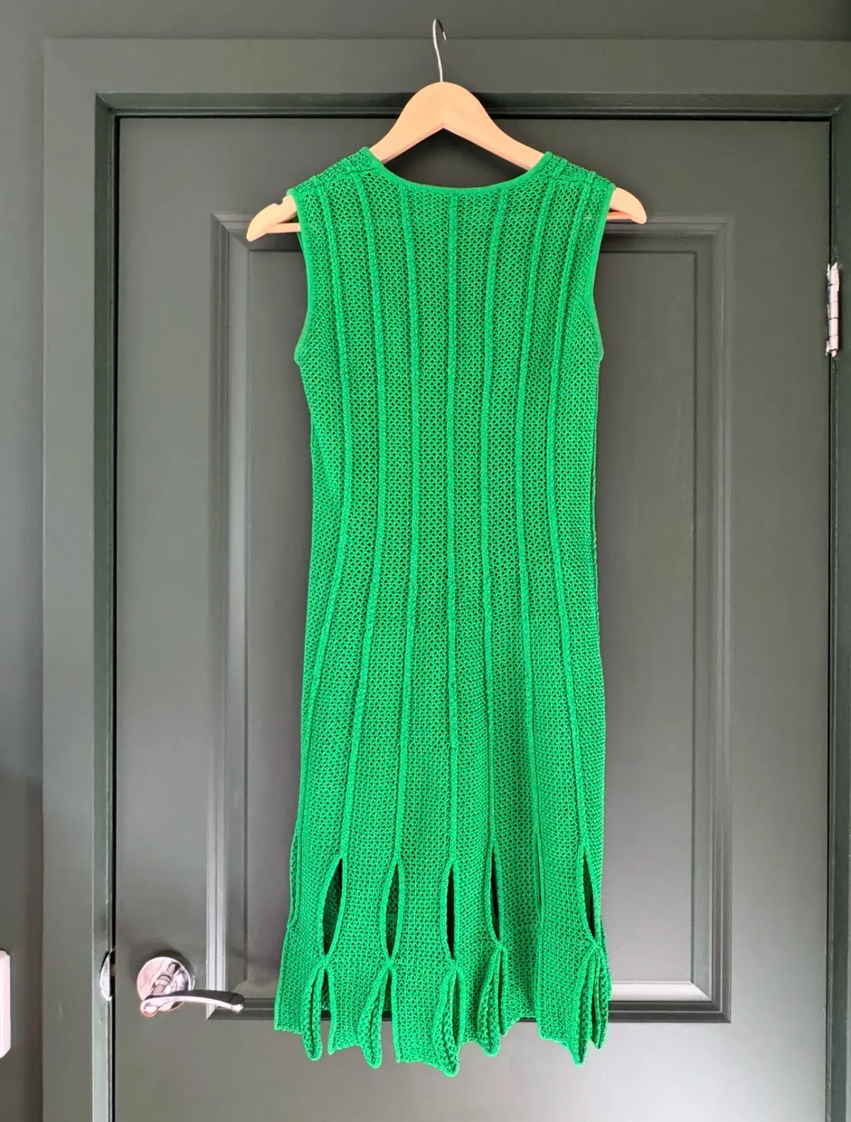 Bottega Veneta Mesh Knit Mini Dress in Bottega Green Size 12 - Image 3