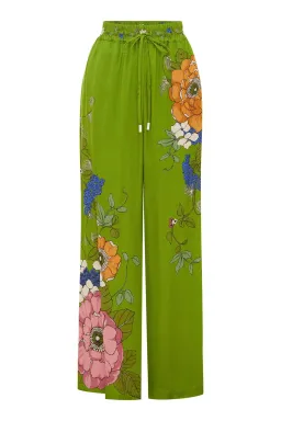 Alemais Olivia Shirt and Pant Set Green Floral Size 12 for rent on The Volte - image 5