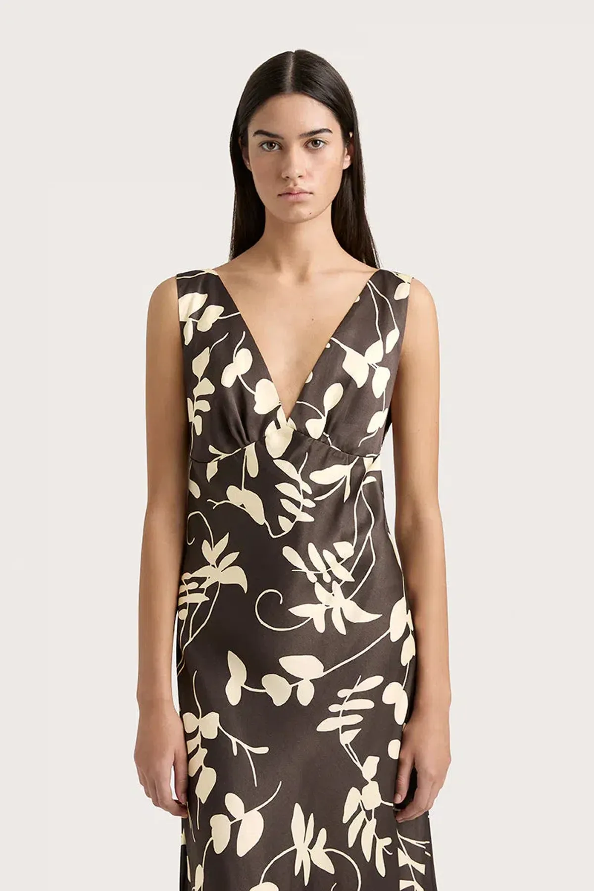 Faithfull The Brand Amiens Maxi Dress in Brown Print Size XS / AU 6 - Image 4