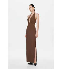 MISHA The Alusia Maxi Dress in Mink Size 8/S for rent on The Volte - image 2