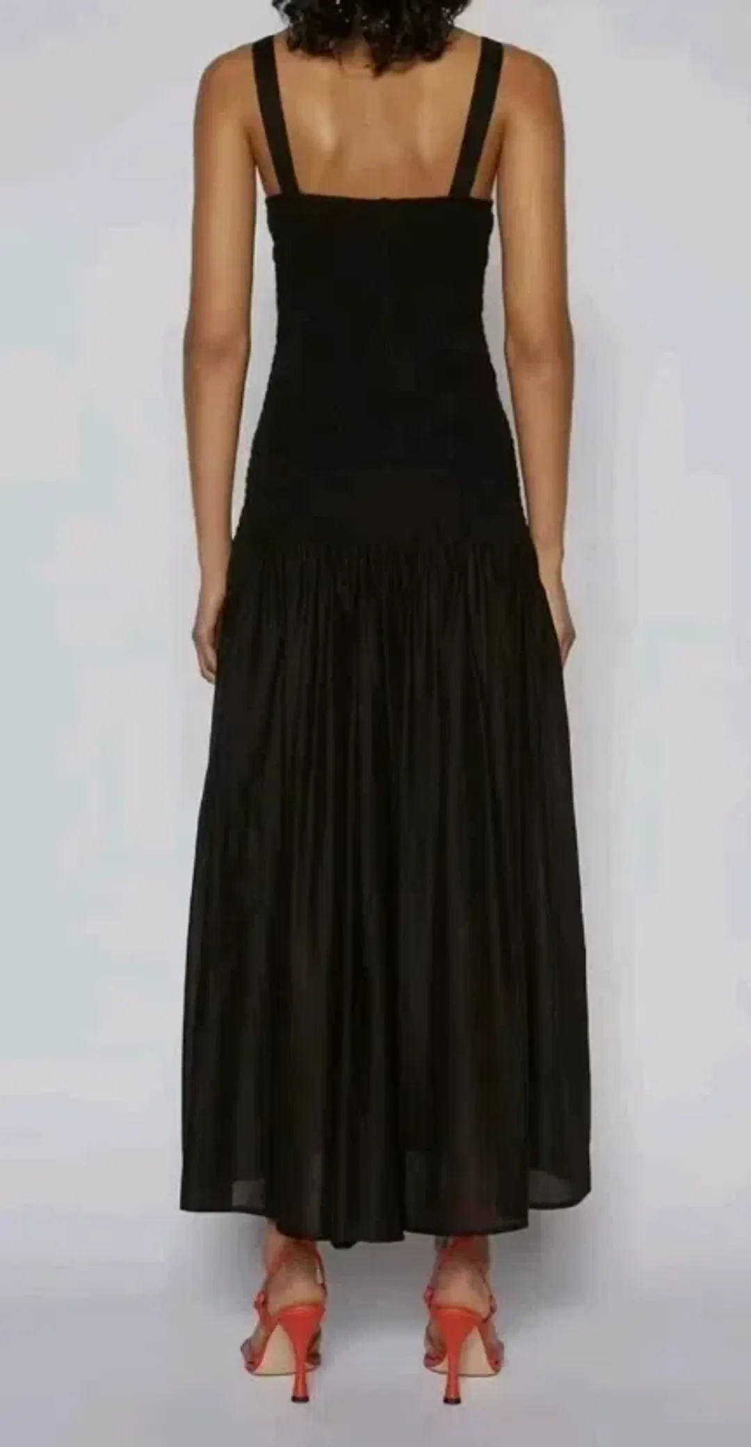 Scanlan Theodore Cotton Bralette Midi Dress Black Size 6 for rent on The Volte - main image
