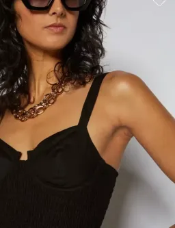 Scanlan Theodore Cotton Bralette Midi Dress Black Size 6 for rent on The Volte - image 2