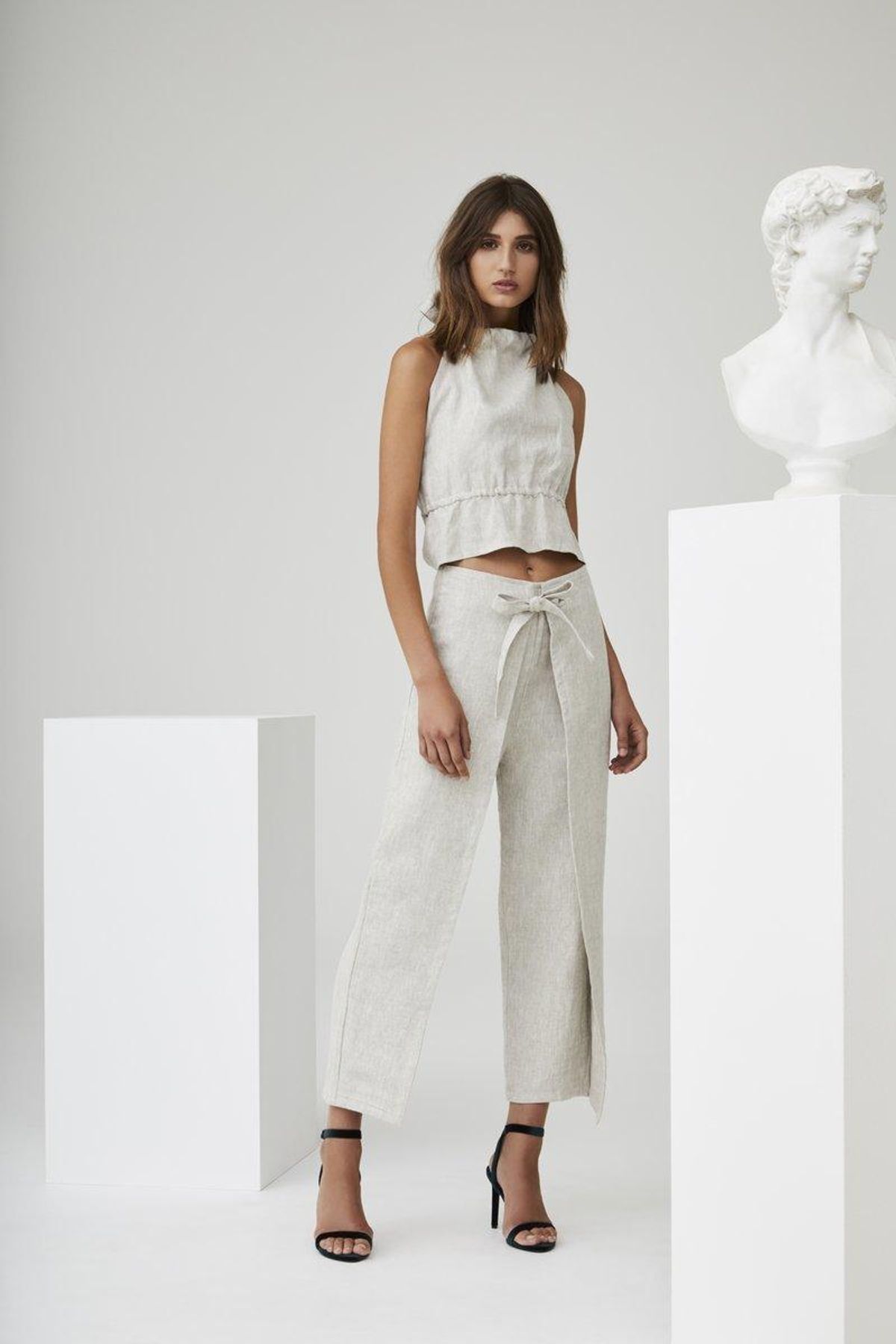 Sir The Label Kai Tai Culotte Midi Pants Khaki Size AU 10 for rent on The Volte - main image