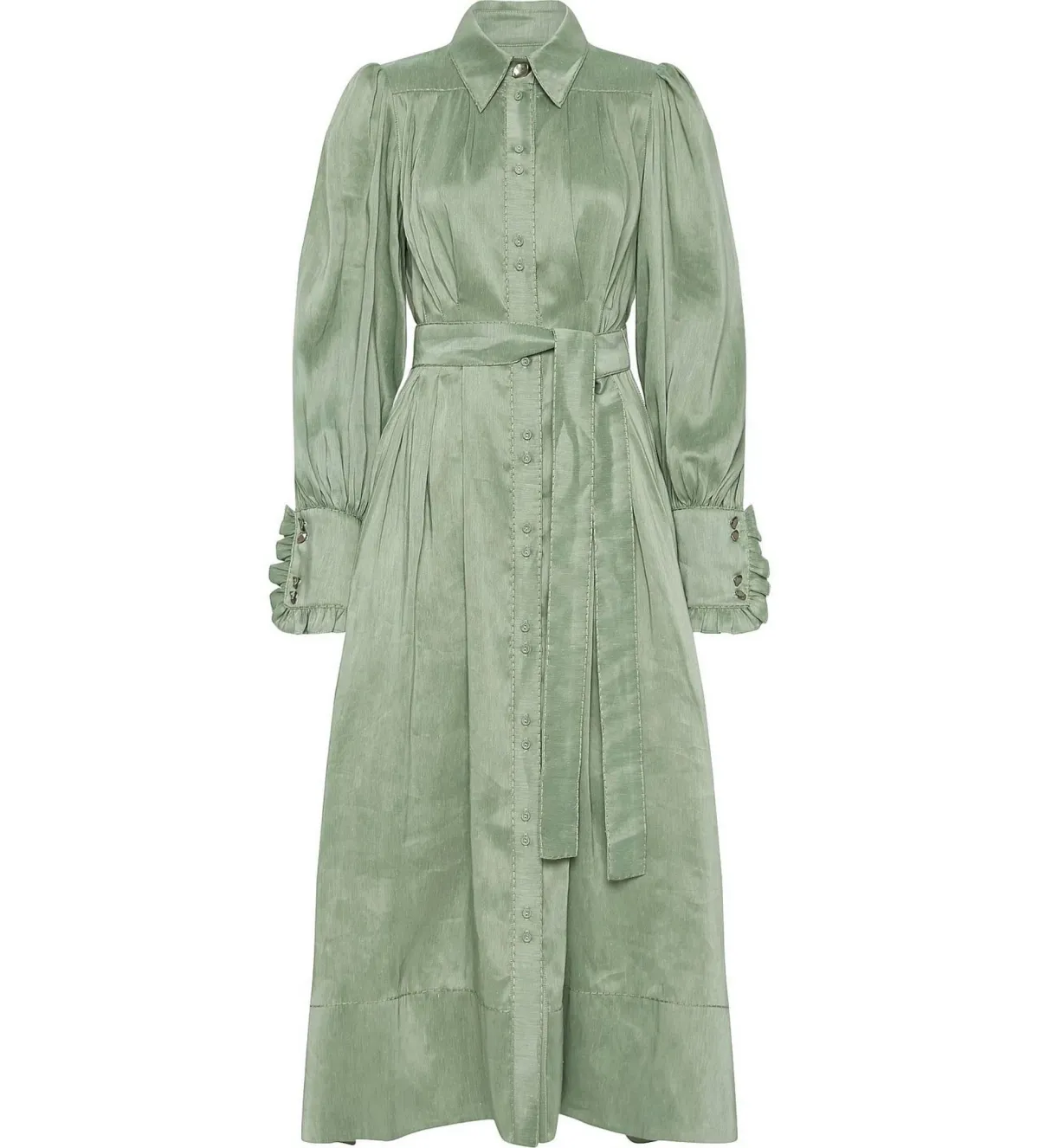 Aje Idealist Shirt Dress Green Size 8 - Image 2