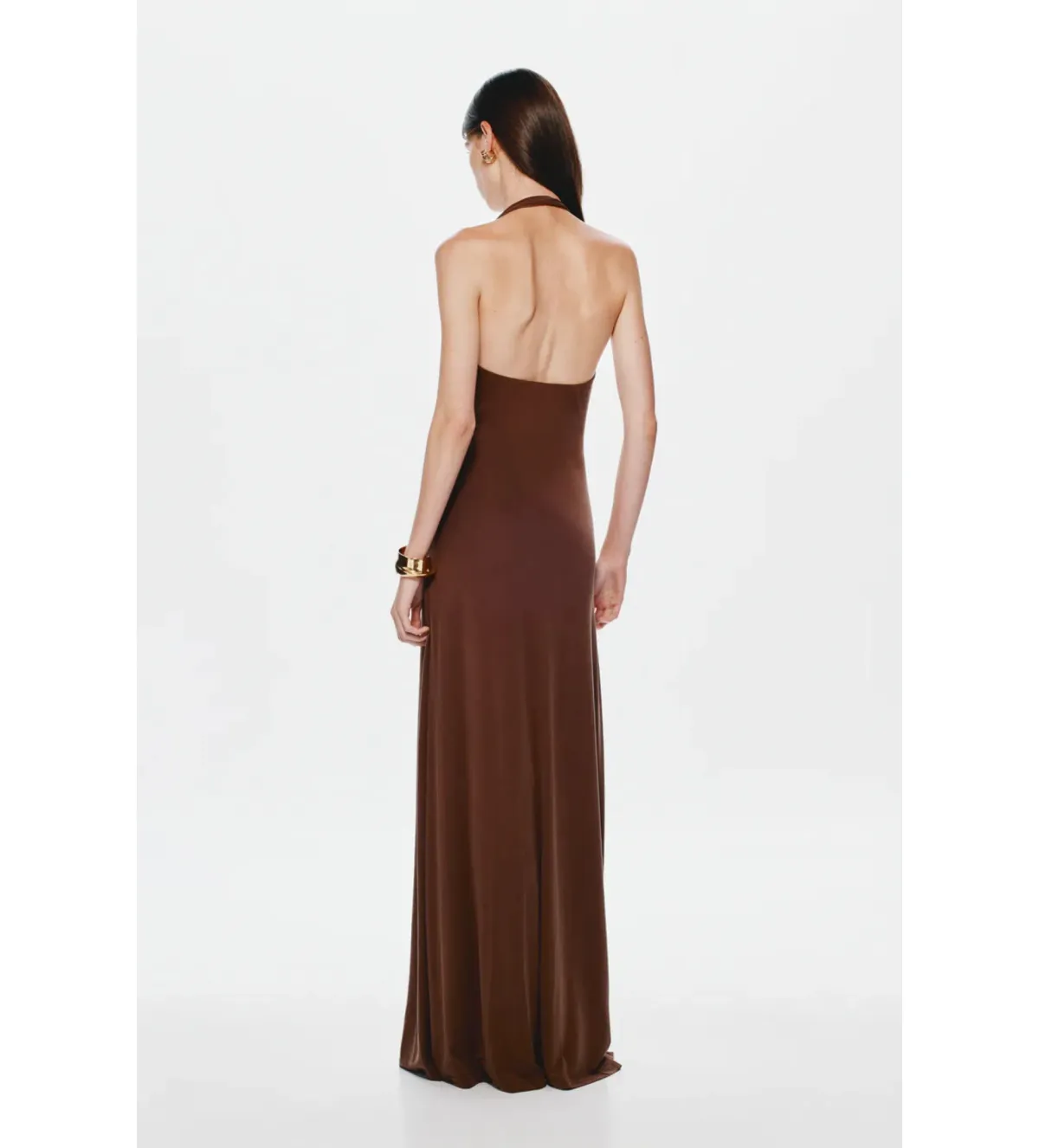 Misha The Jennifer Cupro Dress in Brown Size 8 - Image 3