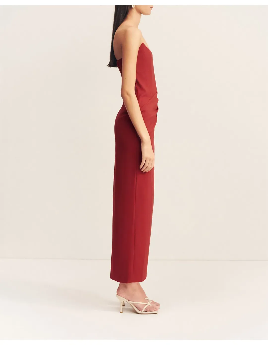 Shona Joy Lani Corset Maxi Dress Red Size AU 10 for rent on The Volte - main image