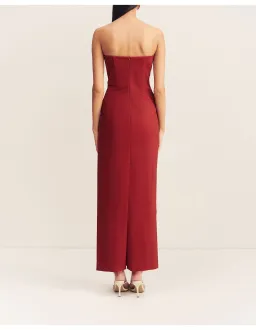 Shona Joy Lani Corset Maxi Dress Red Size AU 10 for rent on The Volte - image 4