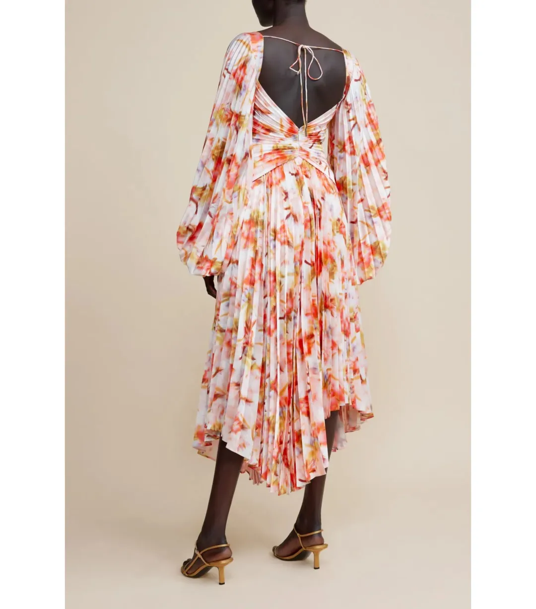 Acler Auroa Midi Dress in Rouge Medley Size AU 8 for rent on The Volte - main image