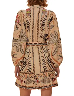Farm Rio Classic Nature Sand Mini Dress Print Size AU 12 for rent on The Volte - image 3