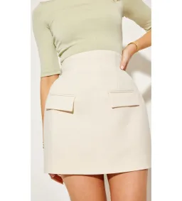 Old Muse The Ultimate Muse Structured Mini Skirt Oat Size AU 14 for rent on The Volte - image 4