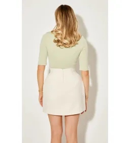 Old Muse The Ultimate Muse Structured Mini Skirt Oat Size AU 14 for rent on The Volte - image 3