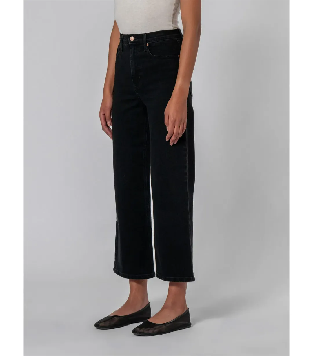 Nobody Denim Milla Wide Leg 32" Long Jean Black Size AU 10 for rent on The Volte - main image