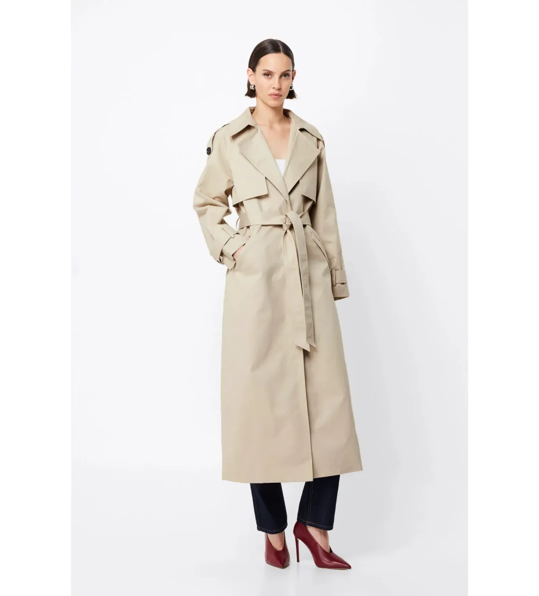 Mossman Franklin Trench Coat in Natural Size AU 8 for rent on The Volte - main image