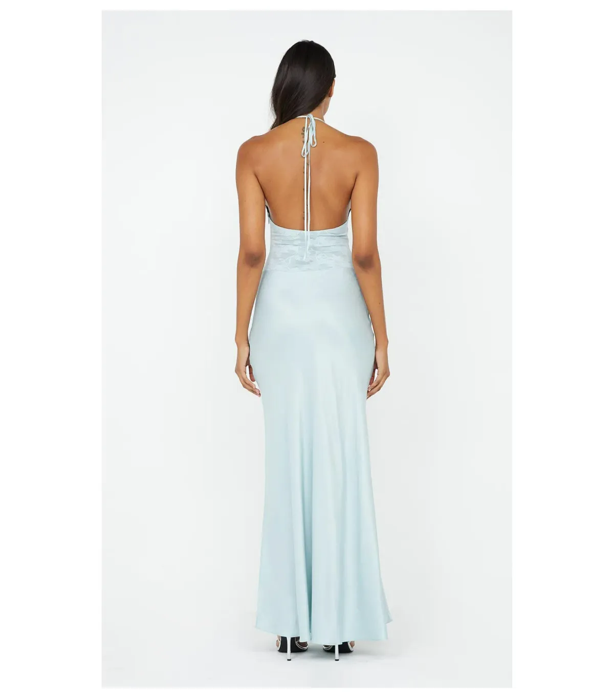 Bec & Bridge Akari Halter Dress Cloud Blue Size AU 6 - Image 4