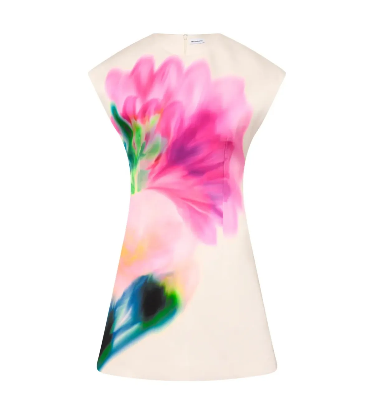 Rebecca Vallance Dahlia Blossom Mini Dress White Floral Size AU 8 - Image 3