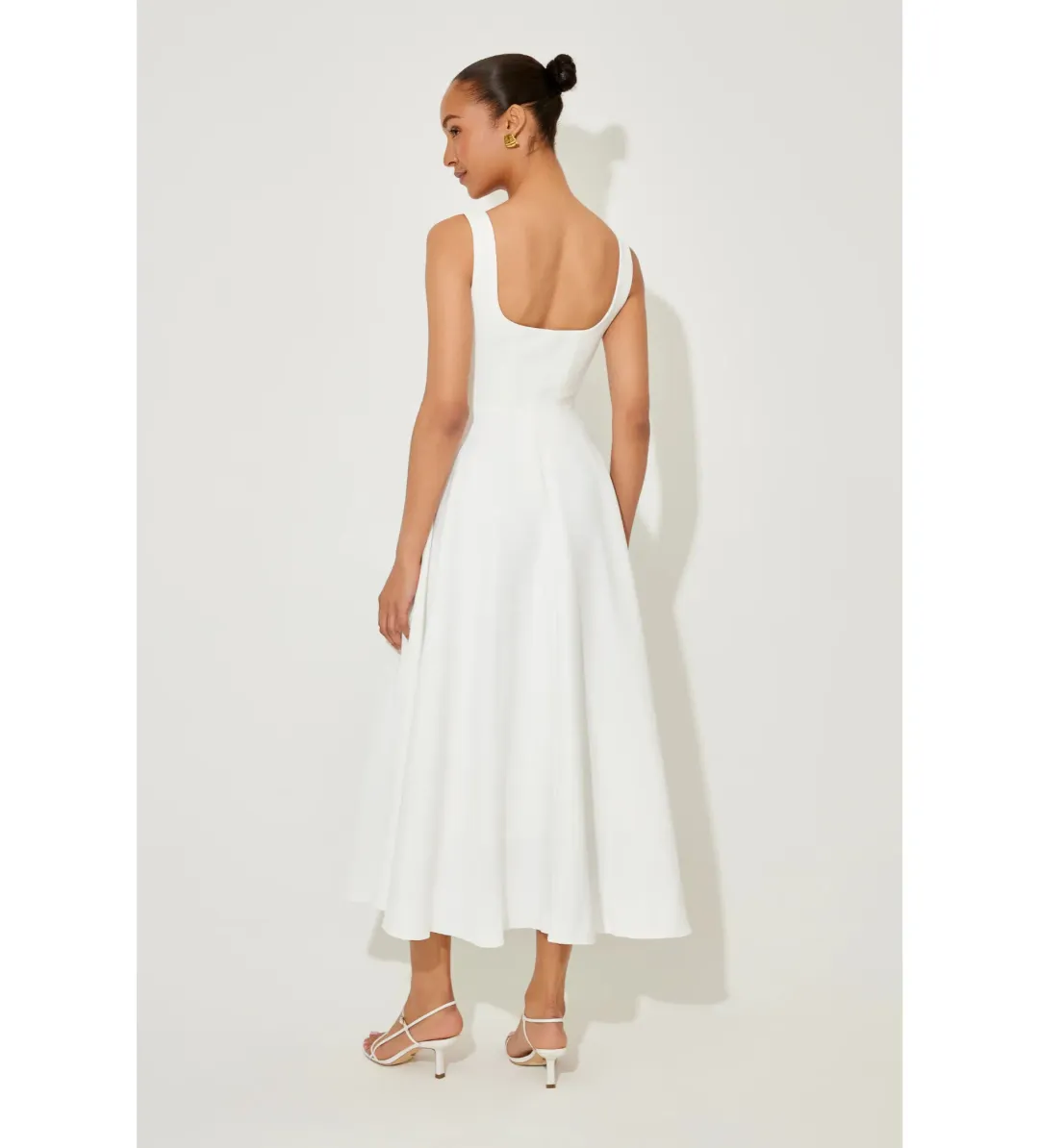 Odd Muse The Ultimate Muse High Waist Square Neck Midi Dress White size XS/ AU 6 for rent on The Volte - main image