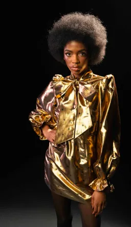 Queens of Archive “Sawyer” Mini Dress Gold Size S / AU 10 for rent on The Volte - image 1