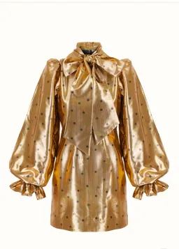 Queens of Archive “Sawyer” Mini Dress Gold Size S / AU 10 for rent on The Volte - image 3