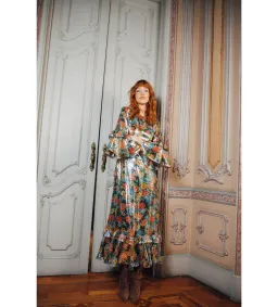 Queens Of Archive Ginger Dress in Multi Floral Size Small / AU 10 for rent on The Volte - image 1