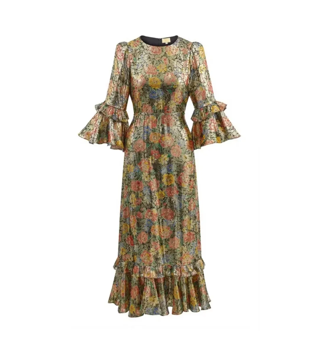 Queens Of Archive Ginger Dress in Multi Floral Size Small / AU 10 for rent on The Volte - main image