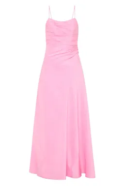 Aje Clarice Draped Maxi Dress Pink Size 6 for rent on The Volte - image 5
