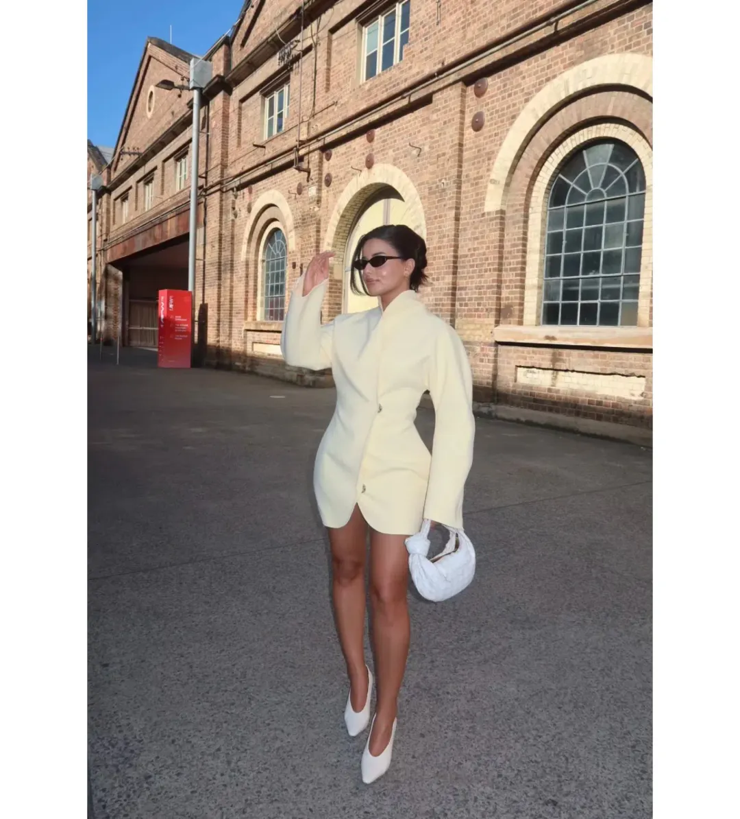 Lillian Khallouf Laff Mini Dress Lemon Size 6 for rent on The Volte - main image