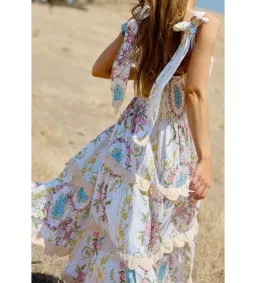 Binny Down The Rabbit Hole Dress in Fluer De Lys Print Size AU 8 for rent on The Volte - image 3