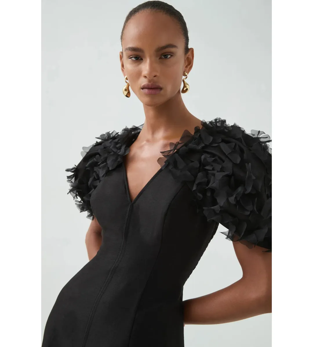 Aje Muse Maxi Dress Black Size 12 for rent on The Volte - main image