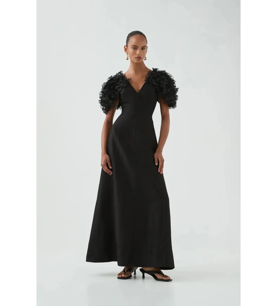 Aje Muse Maxi Dress Black Size 12 for rent on The Volte - main image