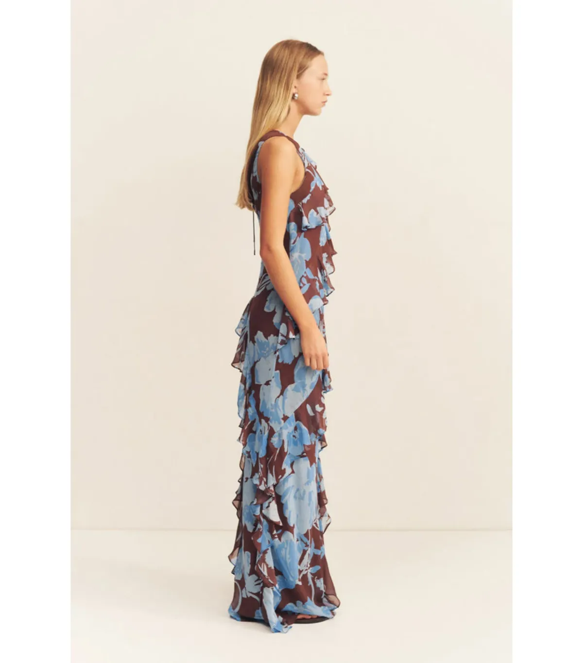 Shona Joy Olson Ruffle Dress Size 10 - Image 4
