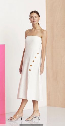 Bec and Bridge White Nathalie Midi Dress Size 12 for rent on The Volte - image 2