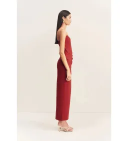 Shona Joy Lani Corset Maxi Dress in Red Dahlia Size AU 10 for rent on The Volte - image 3