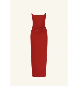 Shona Joy Lani Corset Maxi Dress in Red Dahlia Size AU 10 for rent on The Volte - image 5