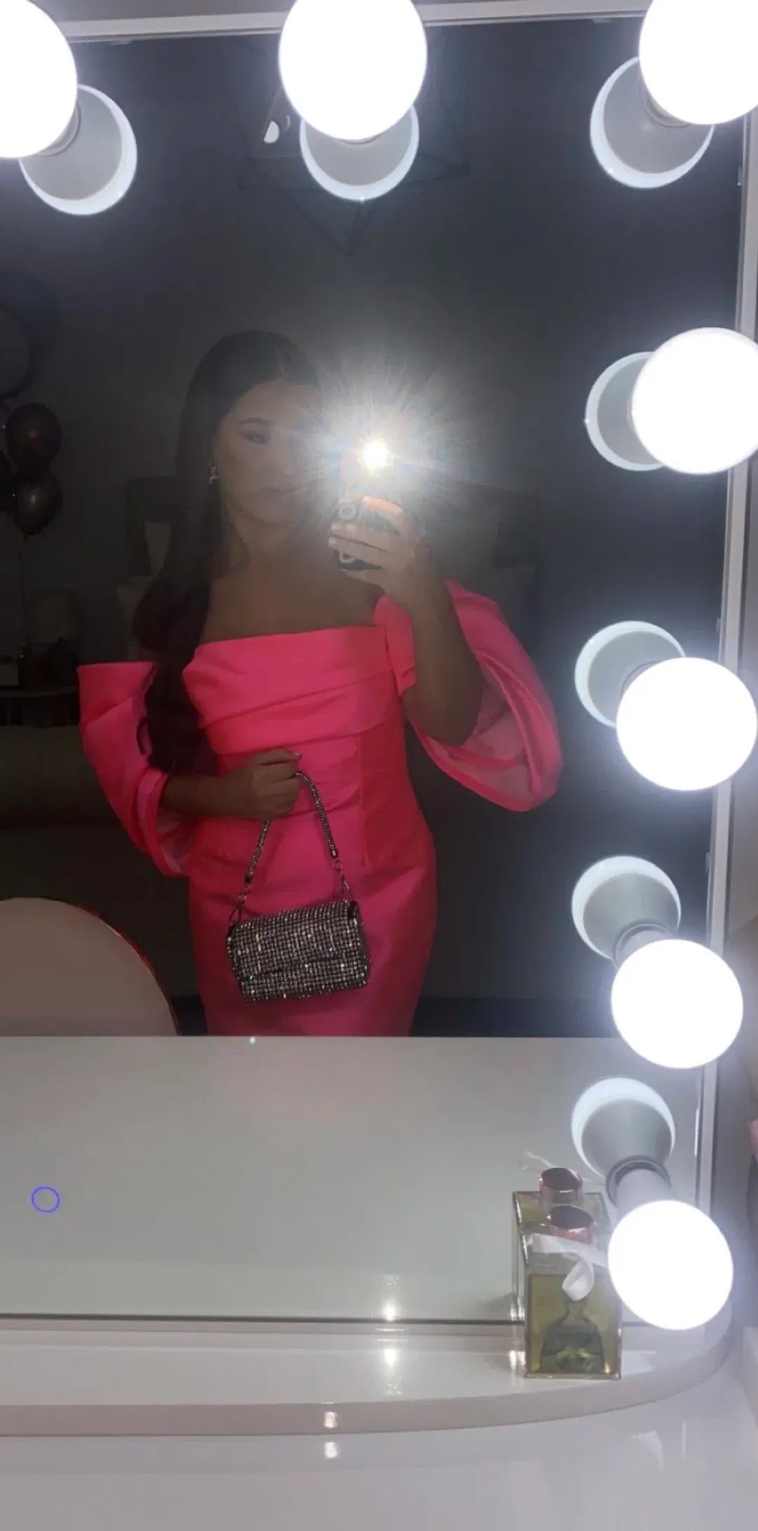 Solace London The Elina Mini Dress in Pink Size 10 for rent on The Volte - main image