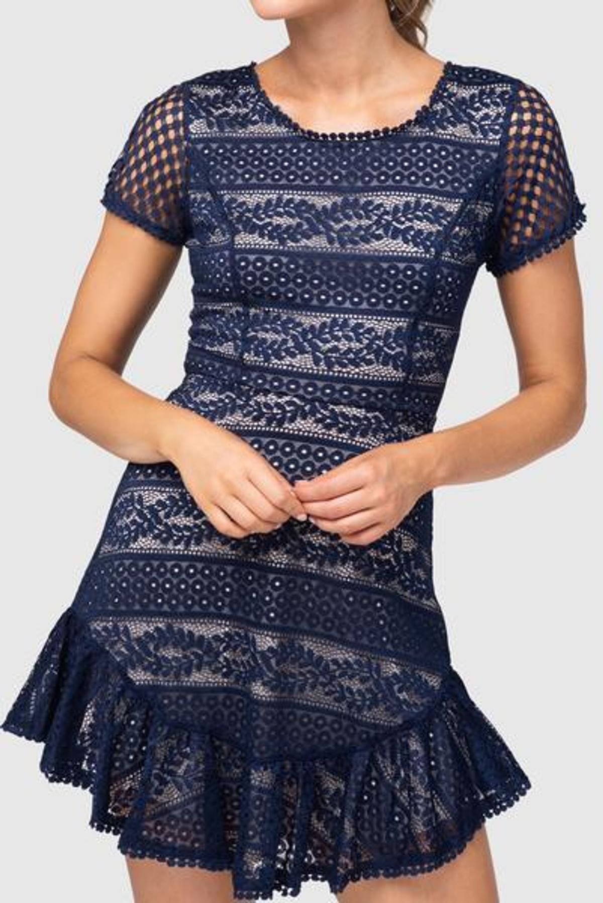 Pilgrim All About You Mini Dress Blue Size 10 - Image 4