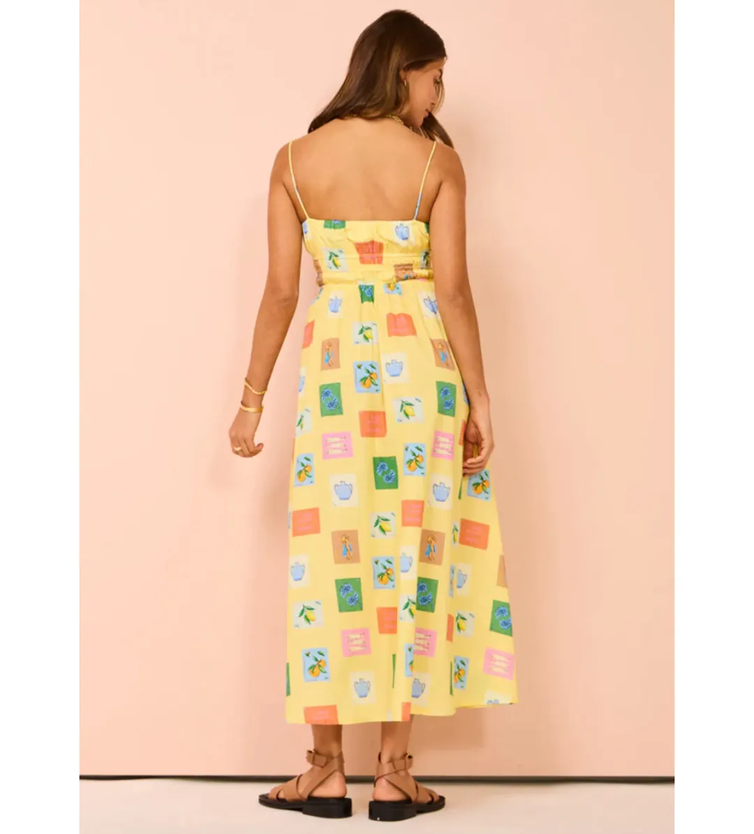 Palm Noosa West Dress in Yellow Emblem Size AU 10 for rent on The Volte - main image