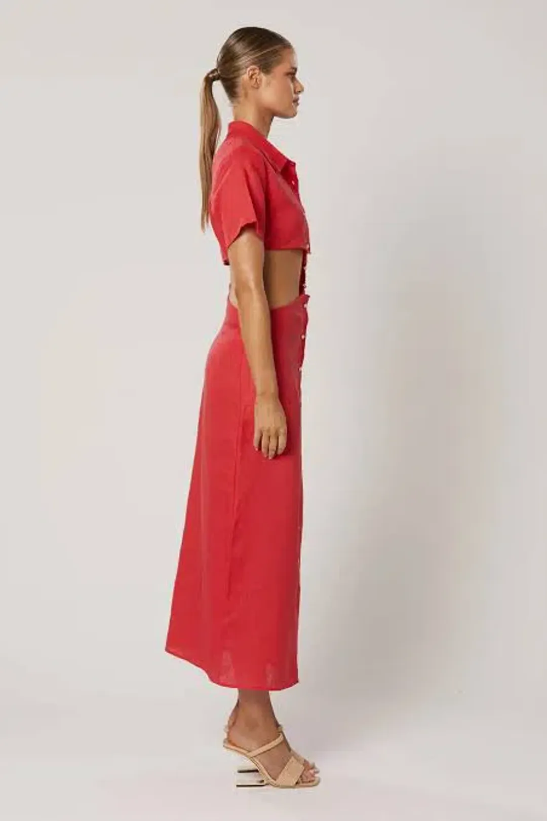 Winona the Label Imara Red Cut Out Dress Size 12 for rent on The Volte - main image