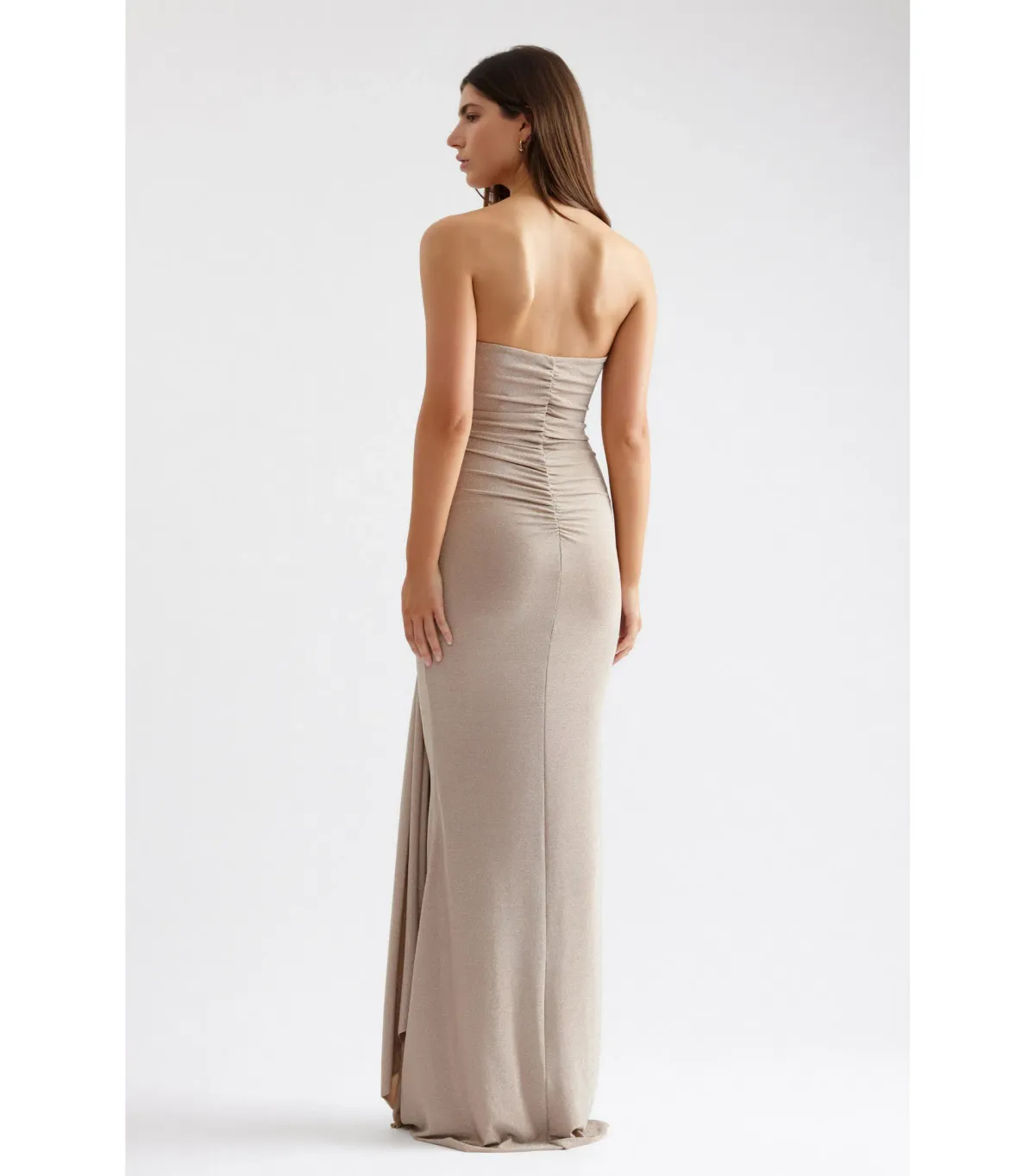 Lexi Tiffany Dress Maxi Champagne Size AU 8 - Image 3