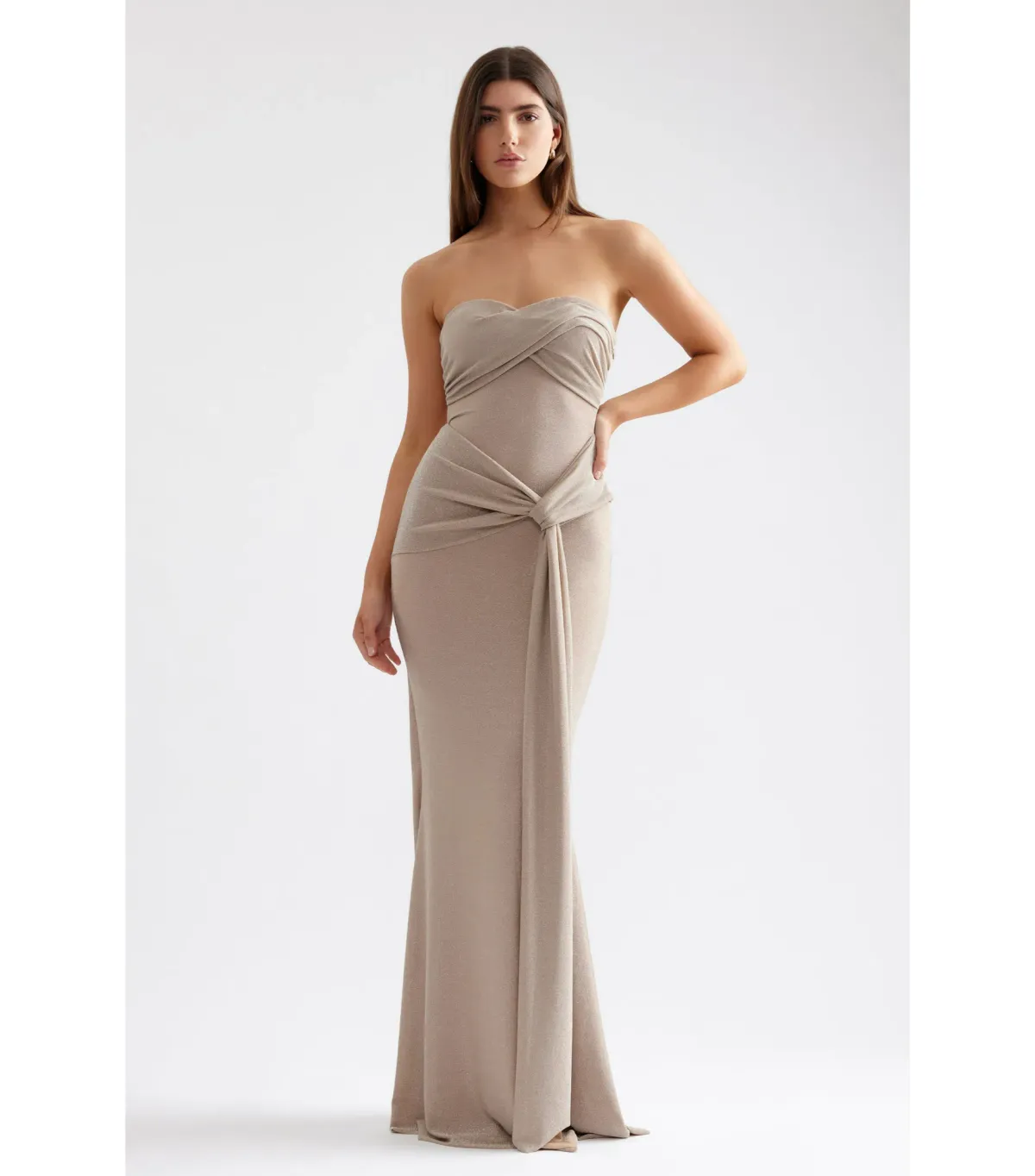 Lexi Tiffany Maxi Dress Champagne Size 6 - Image 1