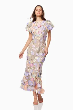 Elliatt Astraea 3D Lace Maxi Dress Pastel Size AU 12 for rent on The Volte - image 2