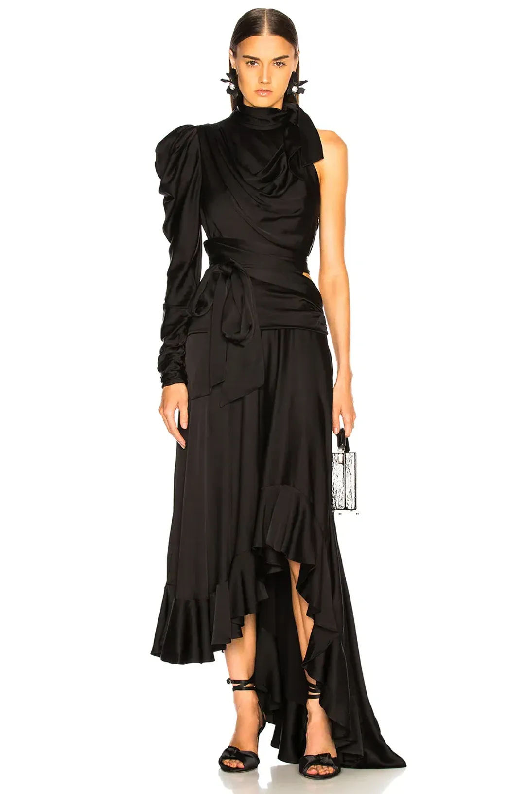 Zimmermann Unbridled Valiant Dress Black Size 6 for rent on The Volte - main image