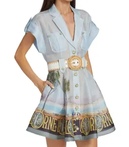 Zimmermann Postcard Shirt Mini Dress in Lorne Print Size 2 / Size AU 12 for rent on The Volte - image 2