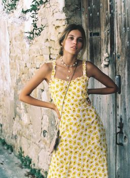 Faithfull the Brand Noemie Midi Dress Constance Floral Print Marigold Size 8 for rent on The Volte - image 3
