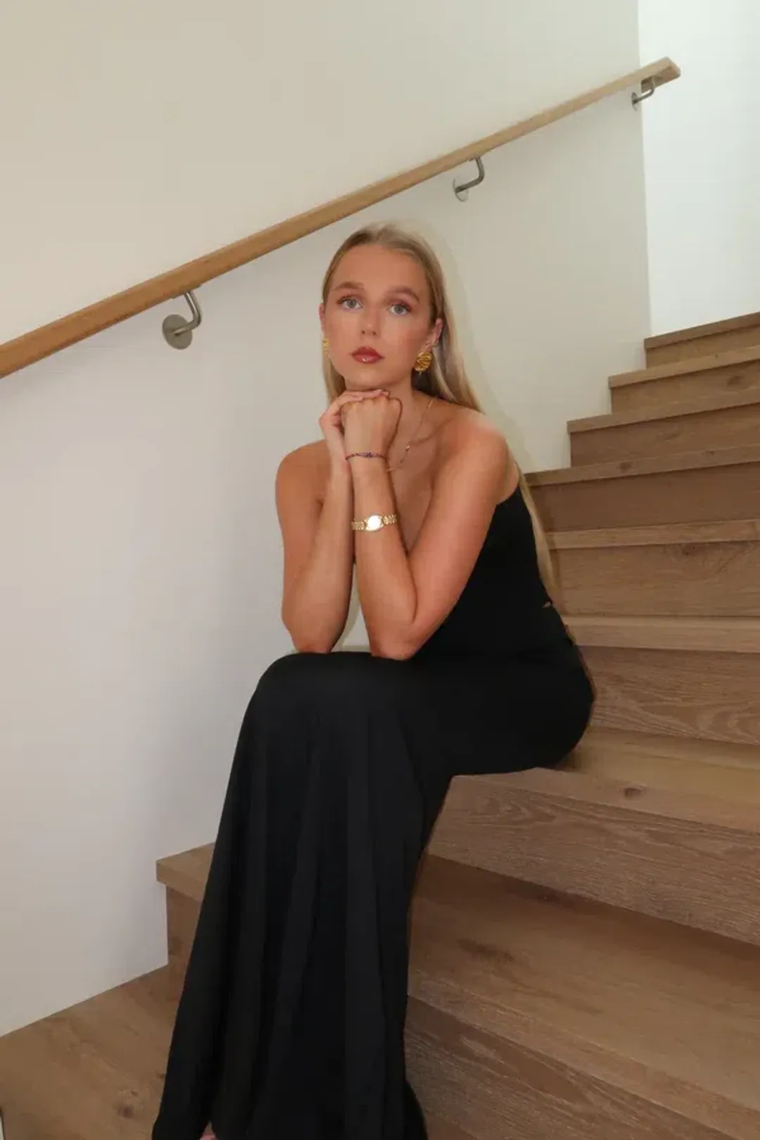 HNTR The Label Louie Gown Black Size AU 6 for rent on The Volte - main image