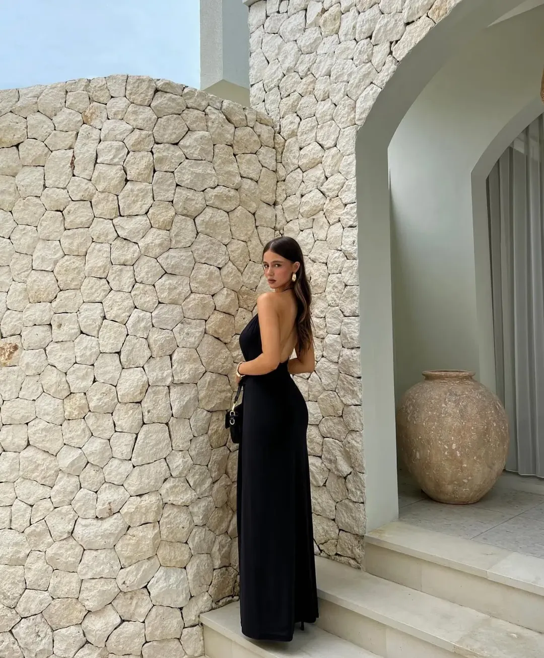 Meshki Zeniyah Maxi Dress Black/White Size S / AU 8 for rent on The Volte - main image