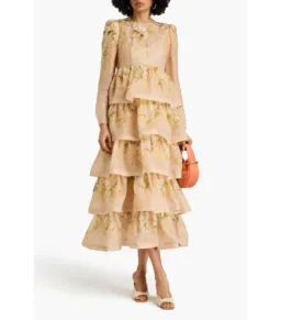 Zimmermann Sensory Tiered Dress Multi Size 3 / AU 14 for rent on The Volte - image 1