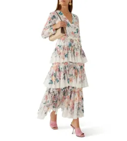 Zimmermann Acacia Tiered Maxi Dress Mult Size 1/Au 10 for rent on The Volte - image 1