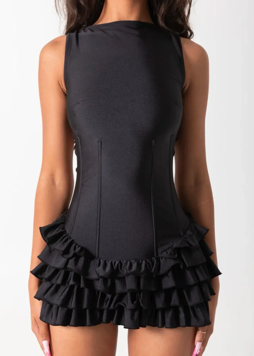 Bye Bambi Madison Mini Dress Black Size AU 10 for rent on The Volte - main image